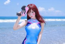 性感海边美女守望先锋cos美女图片-套图岛