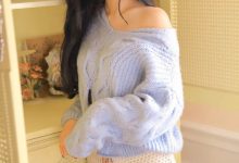 长发美女温柔性感露肩诱人图片-套图岛