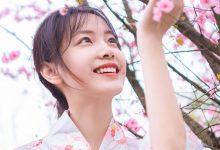 酒窝美女清新粉嫩和服写真图片-套图岛