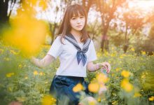 水手服美女清新养眼写真图片-套图岛