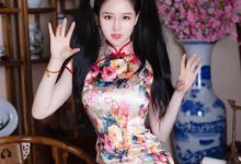 双马尾旗袍美女丰满性感写真图片-套图岛