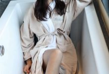 丝慕写真 SM424 芝芝《BONAS灰色薄款袜》-套图岛