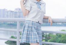 喵糖映画 VOL.015 白丝格子裙-套图岛