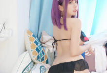 过期米线线喵 – 紫色小恶魔-套图岛