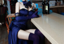 大梨子-009 黑贞·晚餐 [9P-112M]-套图岛