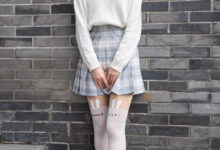 大生模拍 No.160 轩轩 JK拼接丝 [42P160MB]-套图岛