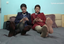 K&M 017-姐妹花黑肉丝空姐制服 [MP4-384MB]-套图岛