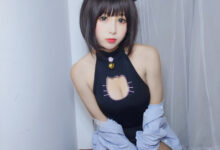 黑米粥 NO.012 – 露背猫咪 [6P+2V-94M]-套图岛