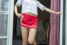 [MSLASS梦丝女神] 2021.06.21 灵唯 小红裙私房秀 王者版-套图岛