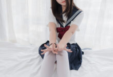 蜜汁猫裘 NO.005 猫耳JK [40P-110MB]-套图岛