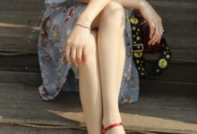 奈丝写真 NO.070 一字扣尖头红色单鞋–小敏 [35P+120M]-套图岛