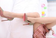 奈丝写真 NO.097 经典格纹 粉色百褶 小裙裙 –高高 [40P+95M]-套图岛