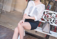 [SSA丝社]超清写真 NO.021 混血美女芷沫浪漫咖啡色丝袜街拍[99P-1.26GB]-套图岛