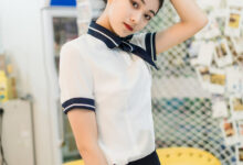 SIW斯文传媒 029 春夏空乘白衫蓝裙制服套装 - 嘉慧 [61P-195M]-套图岛