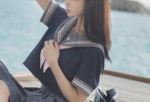 南桃Momoko NO.41 蓝jk [12P-16MB]-套图岛