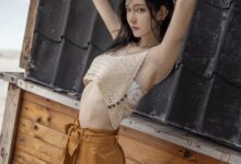 南桃Momoko NO.54 黄裤 [10P-11MB]-套图岛