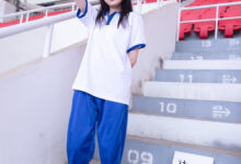 [BoBoSocks袜啵啵]NO.002 稚予-校服、贝壳头、白棉袜、裸足[13P+1V／2.99GB]-套图岛