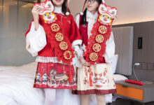 [BoBoSocks袜啵啵]NO.054 小甜豆与稚予-给大家拜年啦[139P+1V／5.87GB]-套图岛