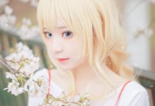 花柒hana NO.020 — 宫园熏粉裙 [9P-87M]-套图岛