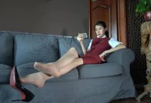 [K&M]丝足视频 No.268-Huiyingxin空姐制服肉丝高跟挑鞋 [1V-2.2G]-套图岛