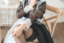 蜜汁貓裘-黑絲透明女仆[30P-260MB]-套图岛