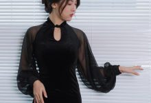 [IESS异思趣向] 2022.12.15 丝享家 1299 小宝《黑色旗袍白纸扇》[86P-86.7M]-套图岛