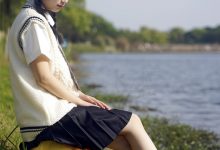 初夏女神 NO.039 念念 春秋JK套搭配三叶草贝壳头鞋[115P+1V／4.92GB]-套图岛