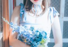 ElyEE子 - NO.122 2023.august D-復古水藍花 Vintage Aqua Blossom [38P-159MB]-套图岛