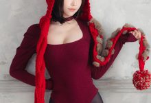 Ely_eee(ElyEE子) - 红色 KNITTING [52P-110MB]-套图岛