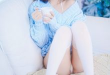 Tina很妖孽呀 – 蓝色秋冬毛衣 [27P-168MB]-套图岛