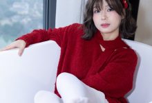 丝恋摄影 NO.010 泡芙-红色毛衣 小白裙 厚白丝袜 白色板鞋[228P+1V／3.13GB]-套图岛