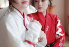 凡夫摄影 NO.0011 可菲×晓莲 红色古装汉服丝足[190P+2V／7.26GB]-套图岛